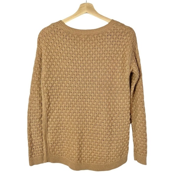 Old Navy Camel Brown Popcorn Knit Pullover Crew Neck Sweater XS - Picture 2 of 4